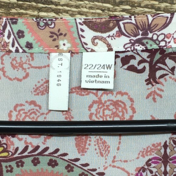 EST 1946 Button-Up Blouse Size 22/24W - Picture 3 of 4